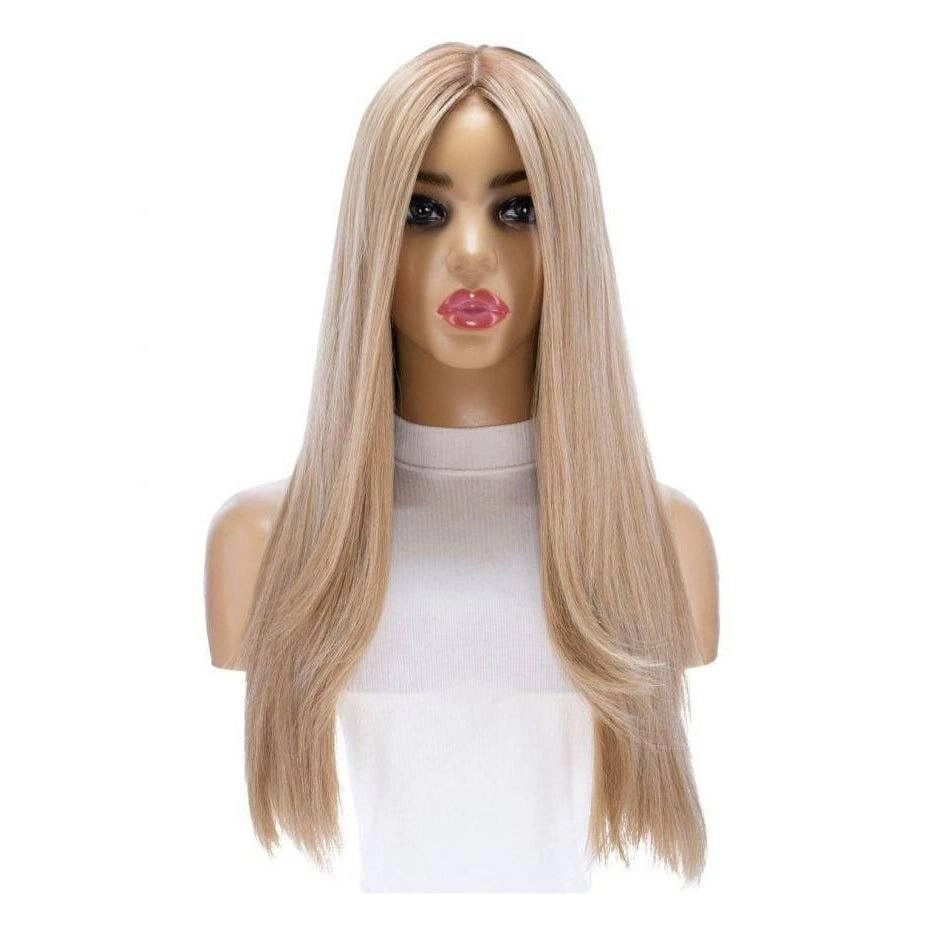 26" Ponytail Silk Top Wig Ash Blonde
