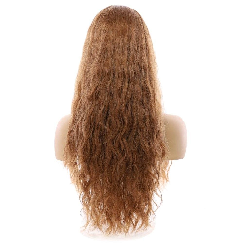 26" Ponytail Silk Top Wig Strawberry Blonde Wavy