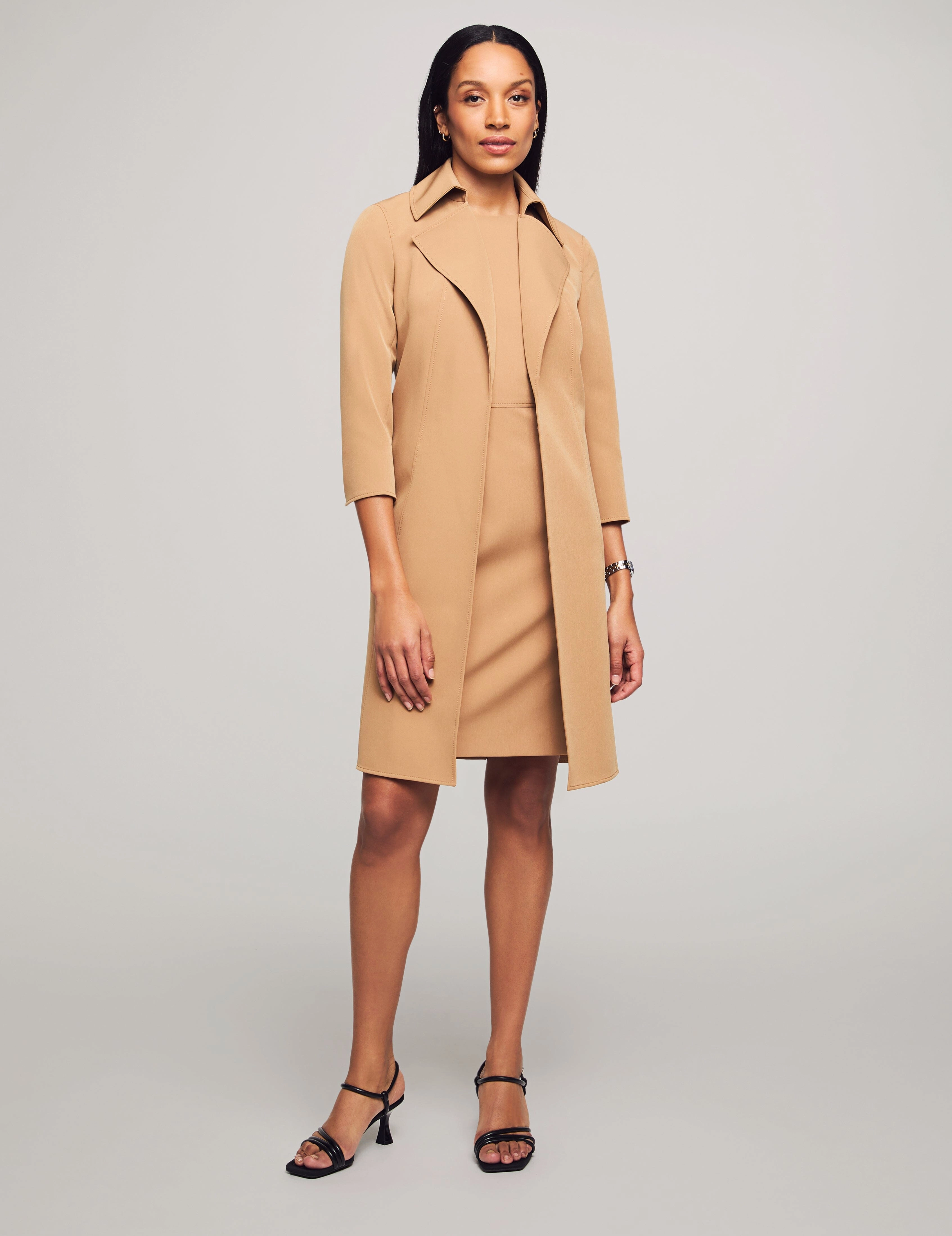 Anne Stretch Wide Collar Kissing Coat- Sale