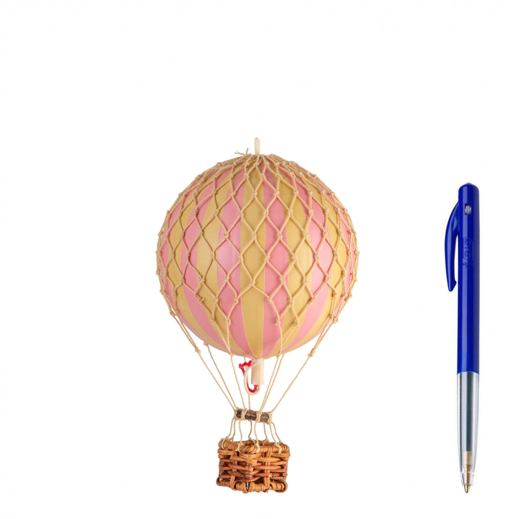 Authentic Models Floating The Skies. Pink - Hot Air Balloon Hanging Decor - 13cm