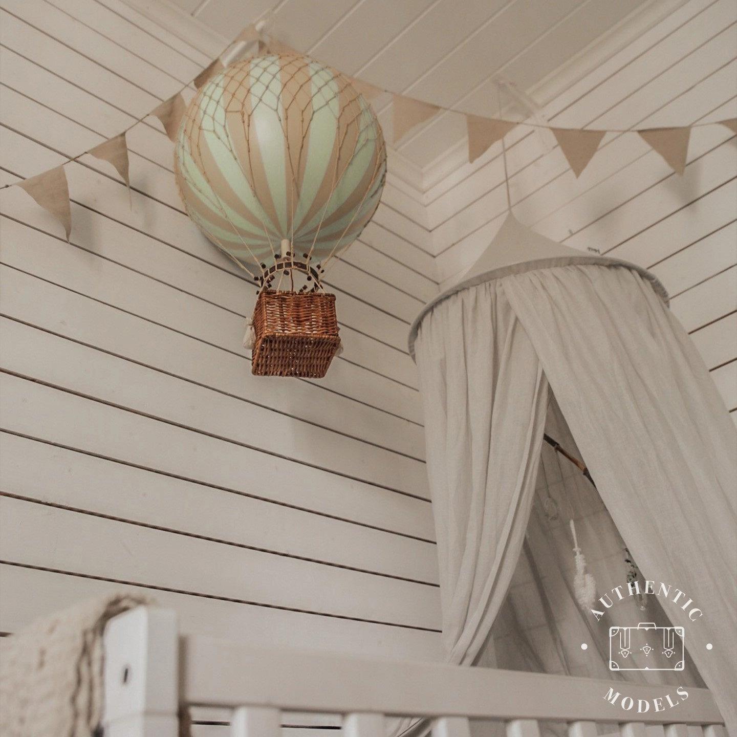 Authentic Models Royal Aero. Mint - Hot Air Balloon Hanging Decor - 56cm
