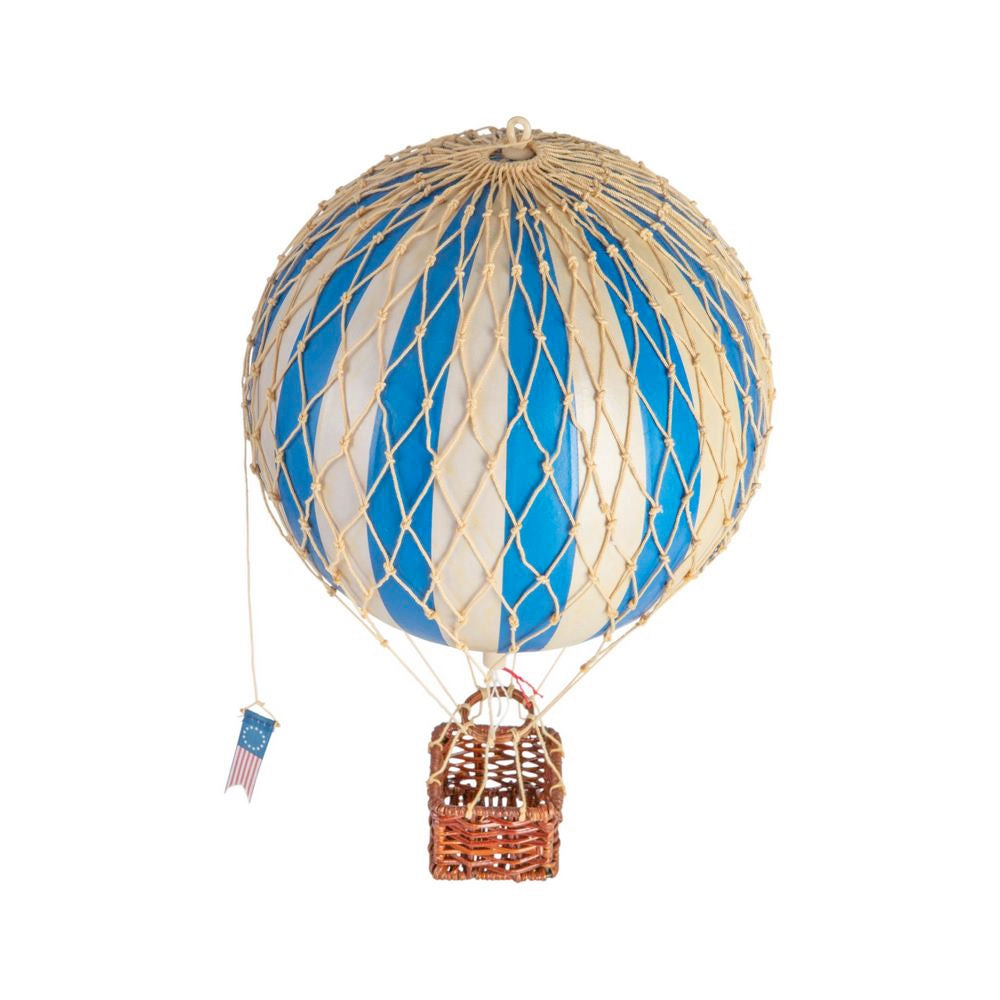Authentic Models Travels Light. Blue - Hot Air Balloon Hanging Decor - 30cm