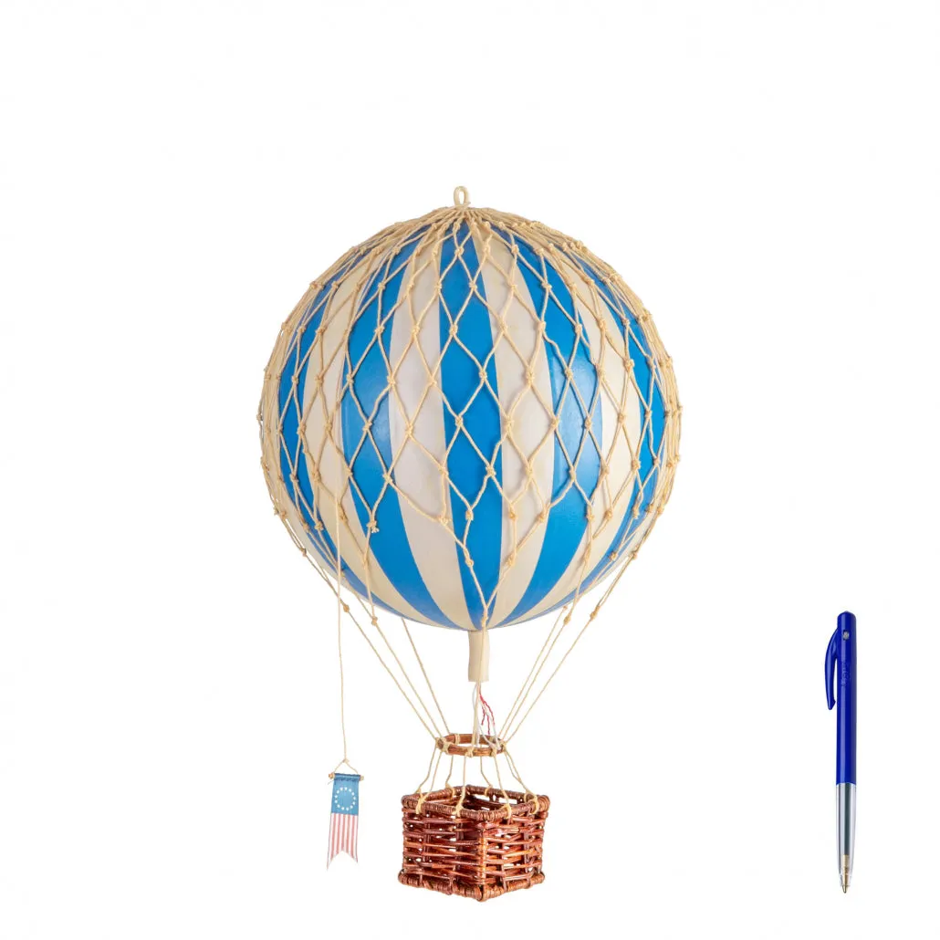Authentic Models Travels Light. Blue - Hot Air Balloon Hanging Decor - 30cm