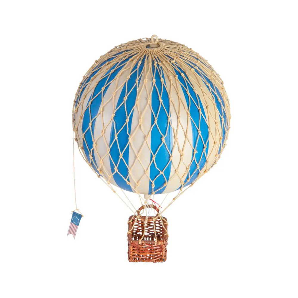 Authentic Models Travels Light. Blue - Hot Air Balloon Hanging Decor - 30cm