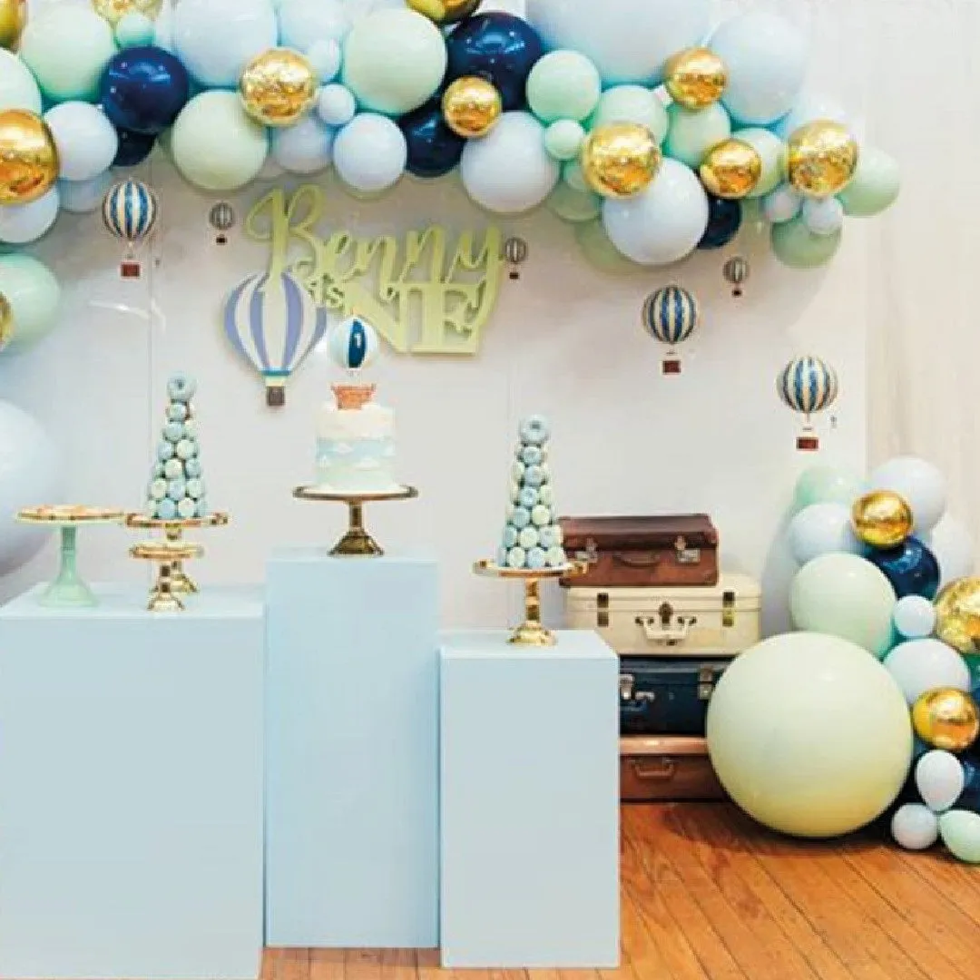 Authentic Models Travels Light. Blue - Hot Air Balloon Hanging Decor - 30cm