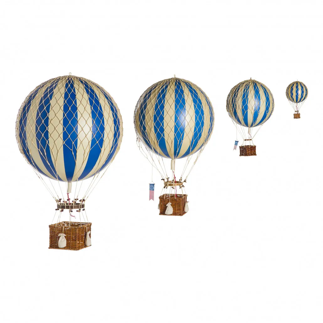Authentic Models Travels Light. Blue - Hot Air Balloon Hanging Decor - 30cm