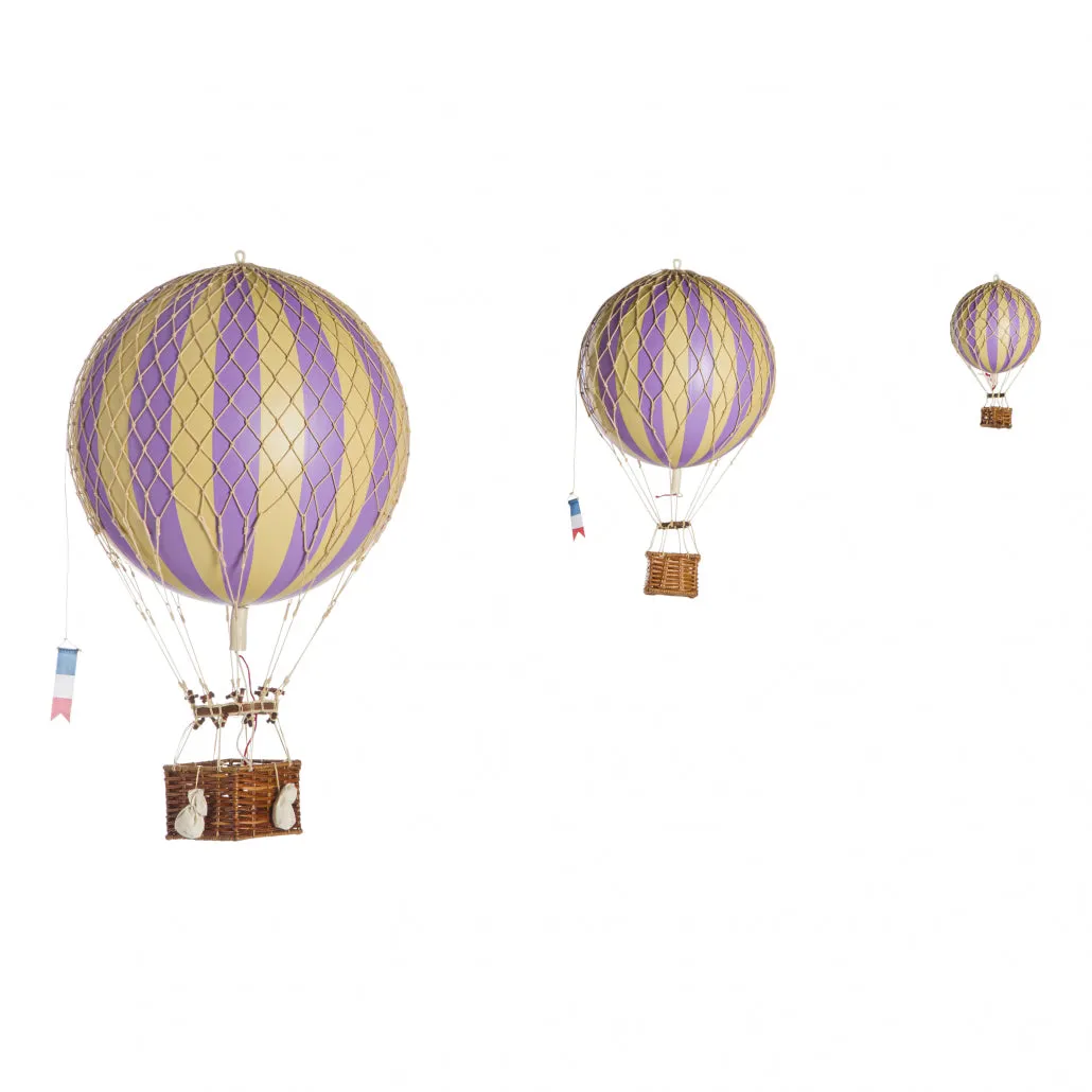 Authentic Models Travels Light. Lavender - Hot Air Balloon Hanging Decor - 30cm