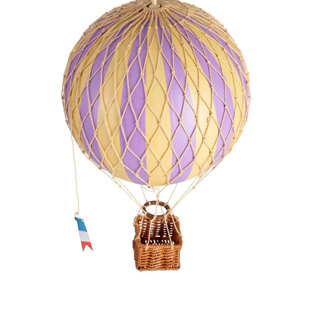 Authentic Models Travels Light. Lavender - Hot Air Balloon Hanging Decor - 30cm