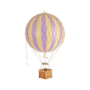Authentic Models Travels Light. Lavender - Hot Air Balloon Hanging Decor - 30cm