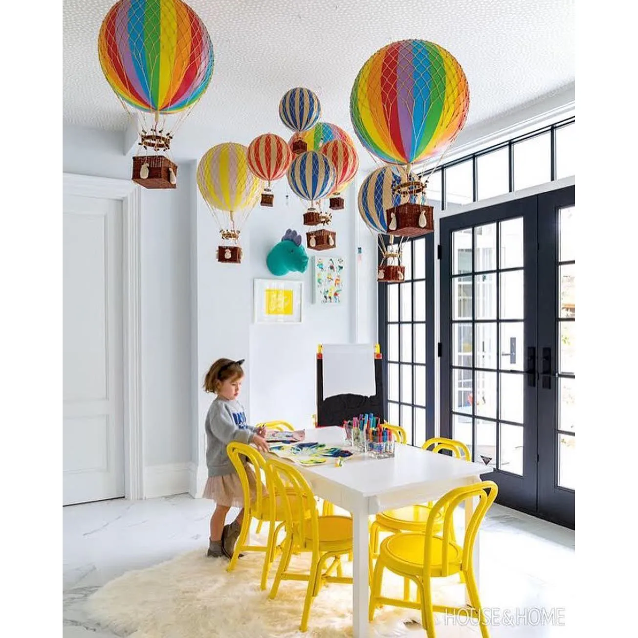 Authentic Models Travels Light. Lavender - Hot Air Balloon Hanging Decor - 30cm