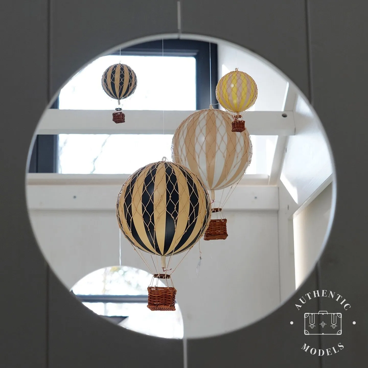 Authentic Models Travels Light. Lavender - Hot Air Balloon Hanging Decor - 30cm