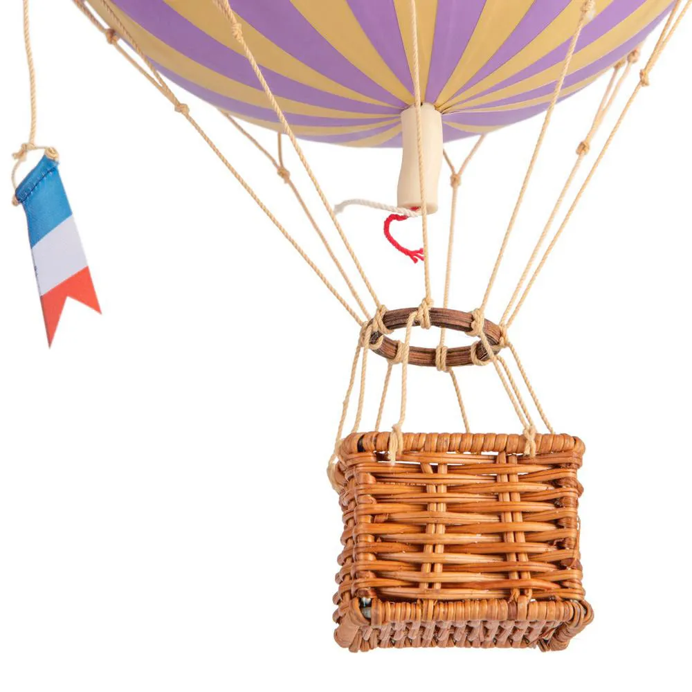 Authentic Models Travels Light. Lavender - Hot Air Balloon Hanging Decor - 30cm