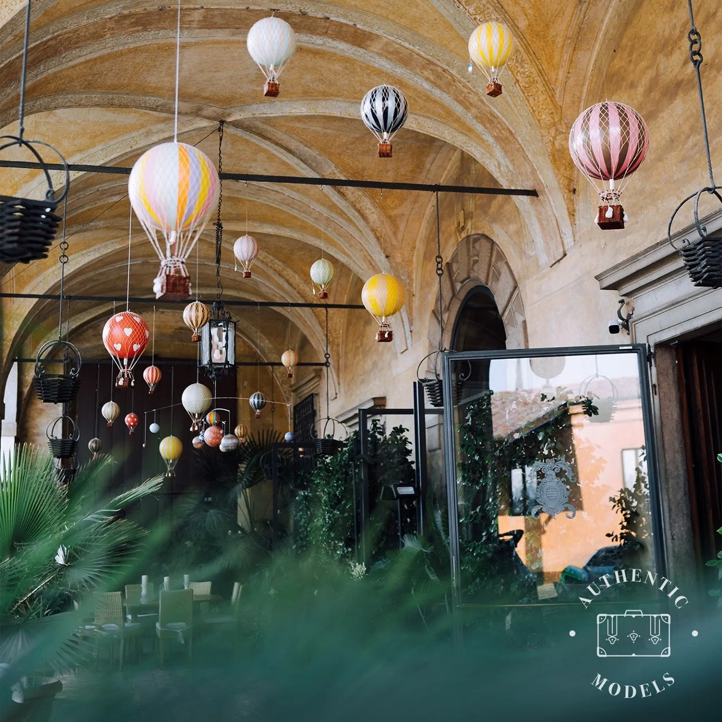 Authentic Models Travels Light. Lavender - Hot Air Balloon Hanging Decor - 30cm