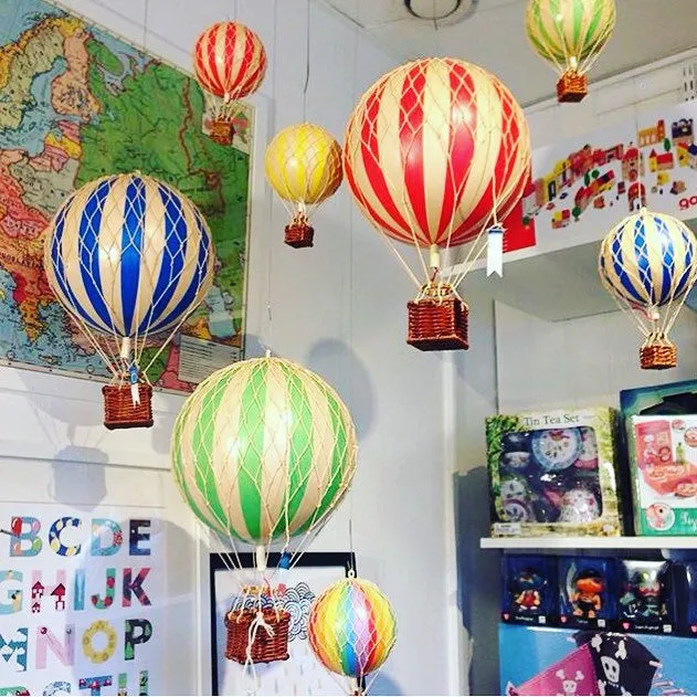 Authentic Models Travels Light. Mint - Hot Air Balloon Hanging Decor - 30cm