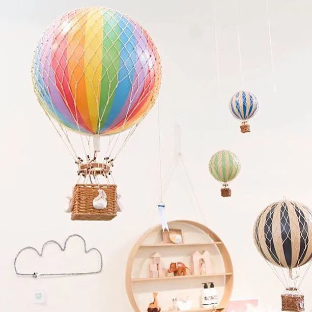 Authentic Models Travels Light. Mint - Hot Air Balloon Hanging Decor - 30cm
