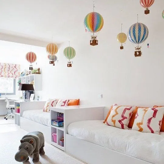 Authentic Models Travels Light. Mint - Hot Air Balloon Hanging Decor - 30cm