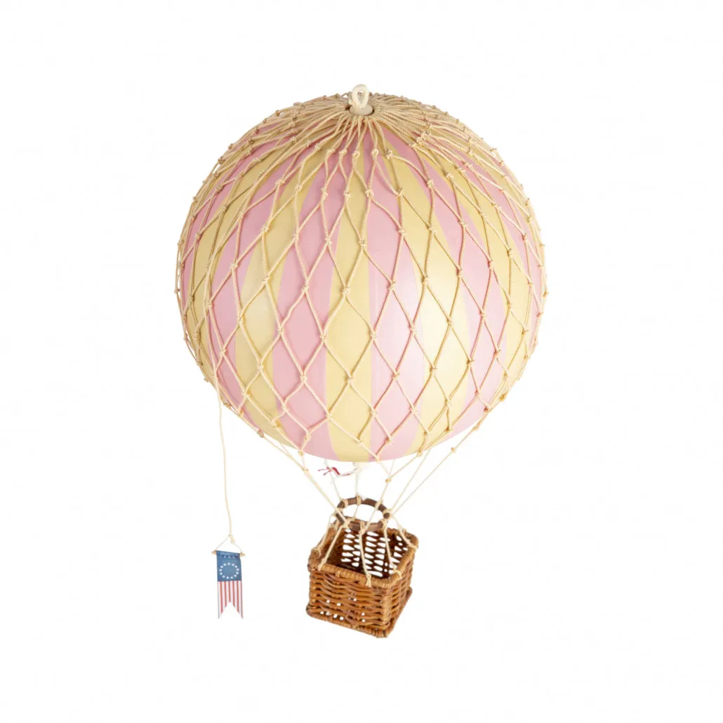 Authentic Models Travels Light. Pink - Hot Air Balloon Hanging Decor - 30cm