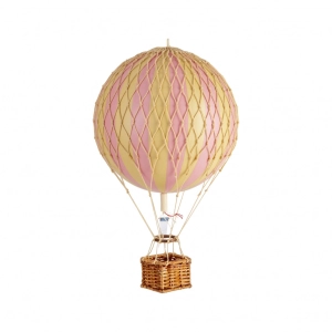 Authentic Models Travels Light. Pink - Hot Air Balloon Hanging Decor - 30cm