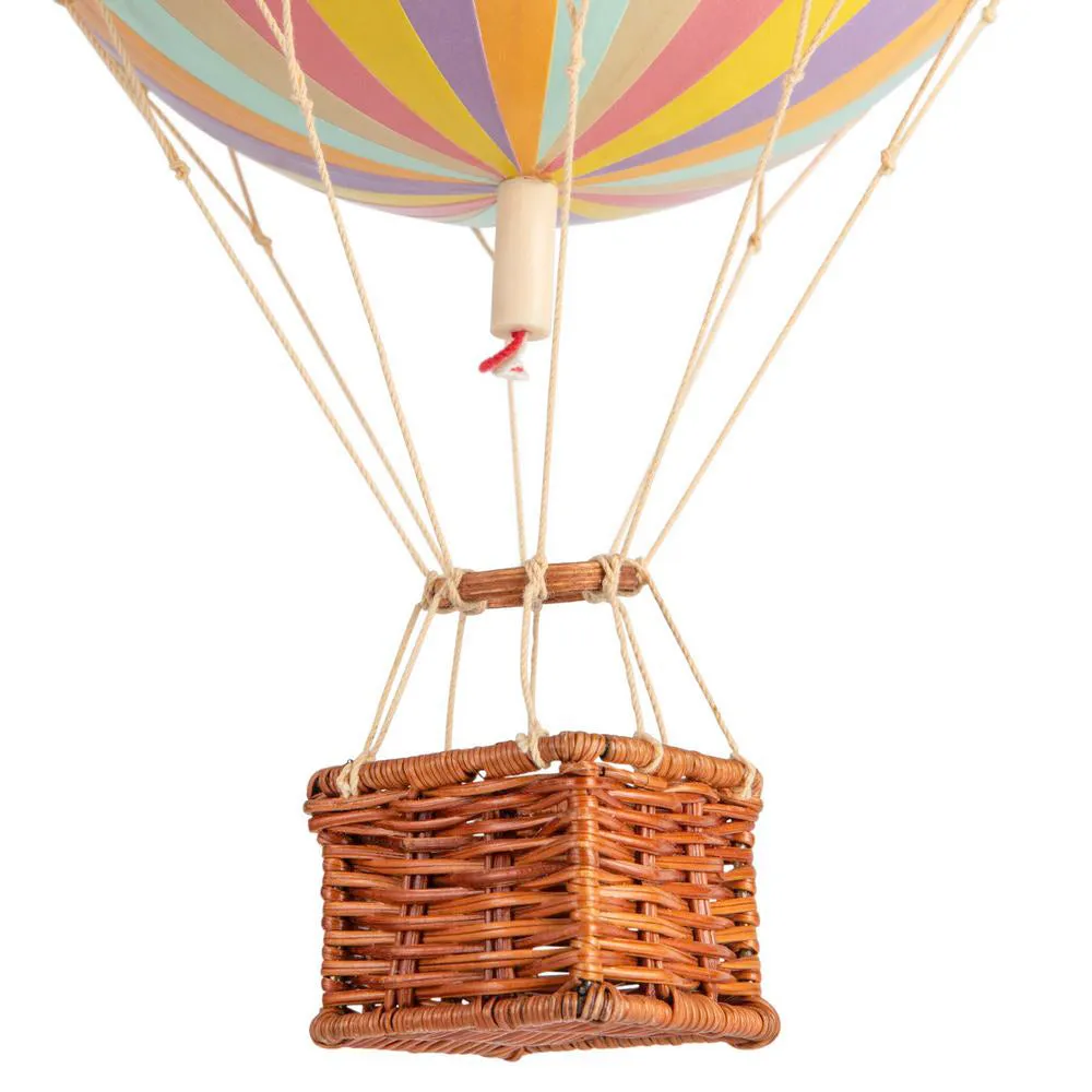Authentic Models Travels Light. Rainbow Pastel - Hot Air Balloon Hanging Decor - 30cm