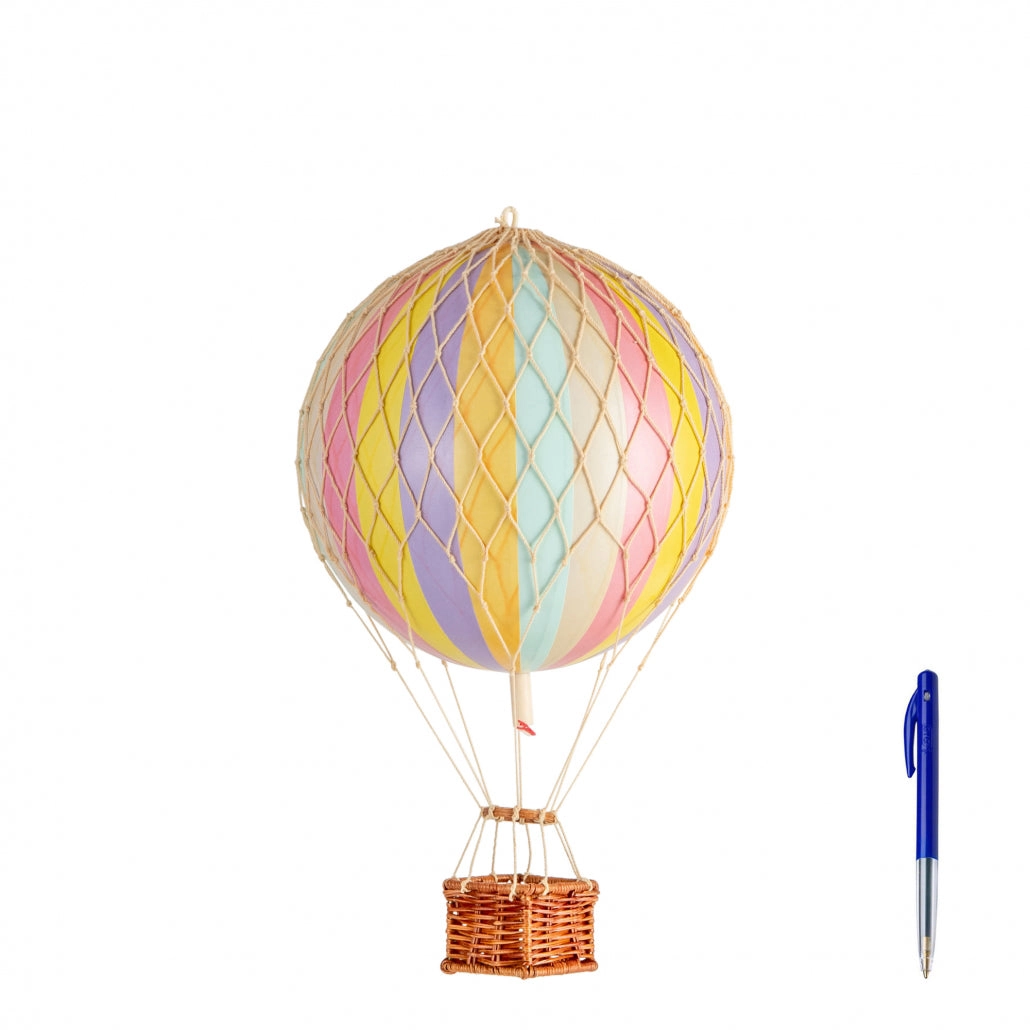 Authentic Models Travels Light. Rainbow Pastel - Hot Air Balloon Hanging Decor - 30cm