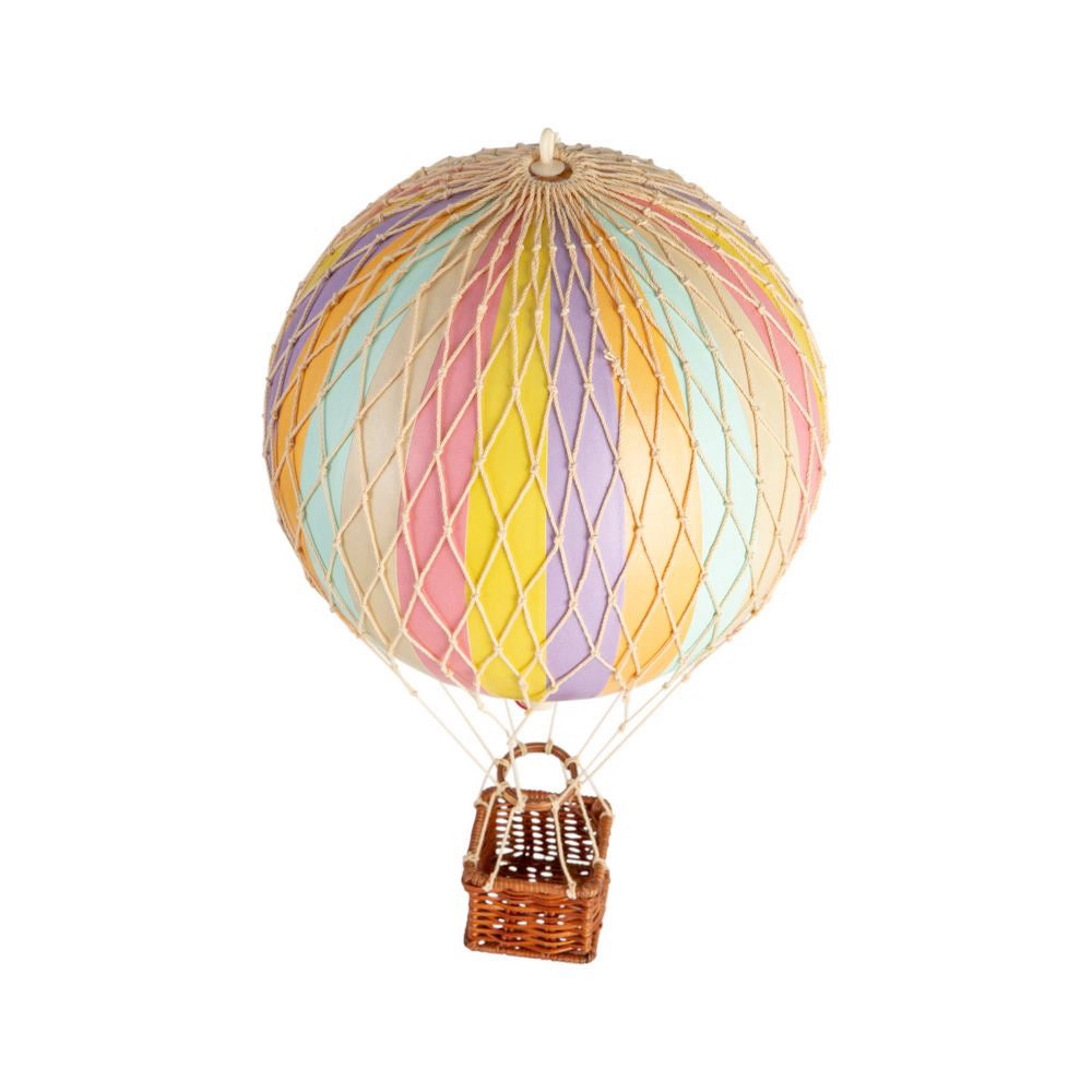 Authentic Models Travels Light. Rainbow Pastel - Hot Air Balloon Hanging Decor - 30cm