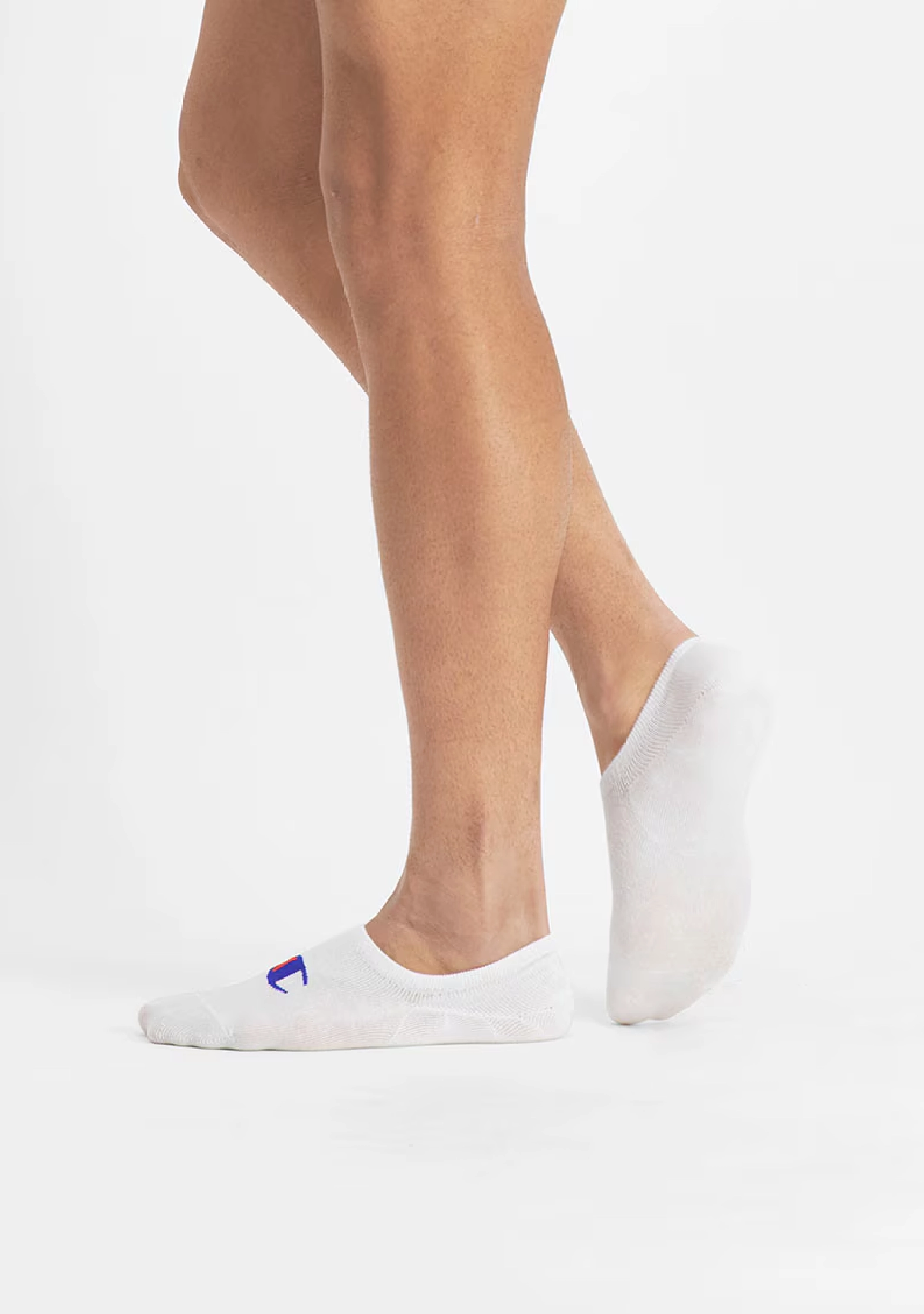Champion C Logo Sneaker Socks 2 Pack White