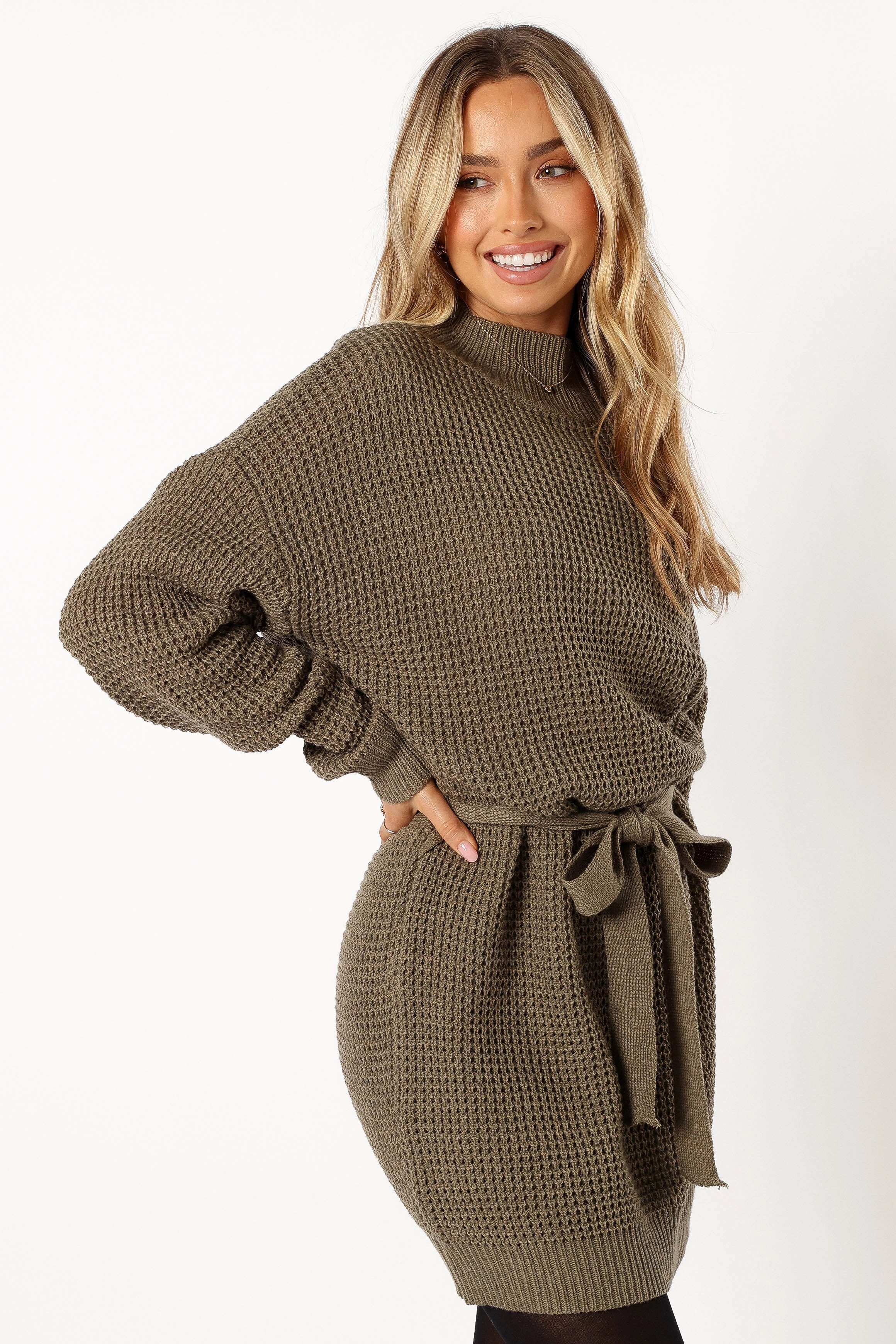 Cozette Longsleeve Mini Dress - Olive