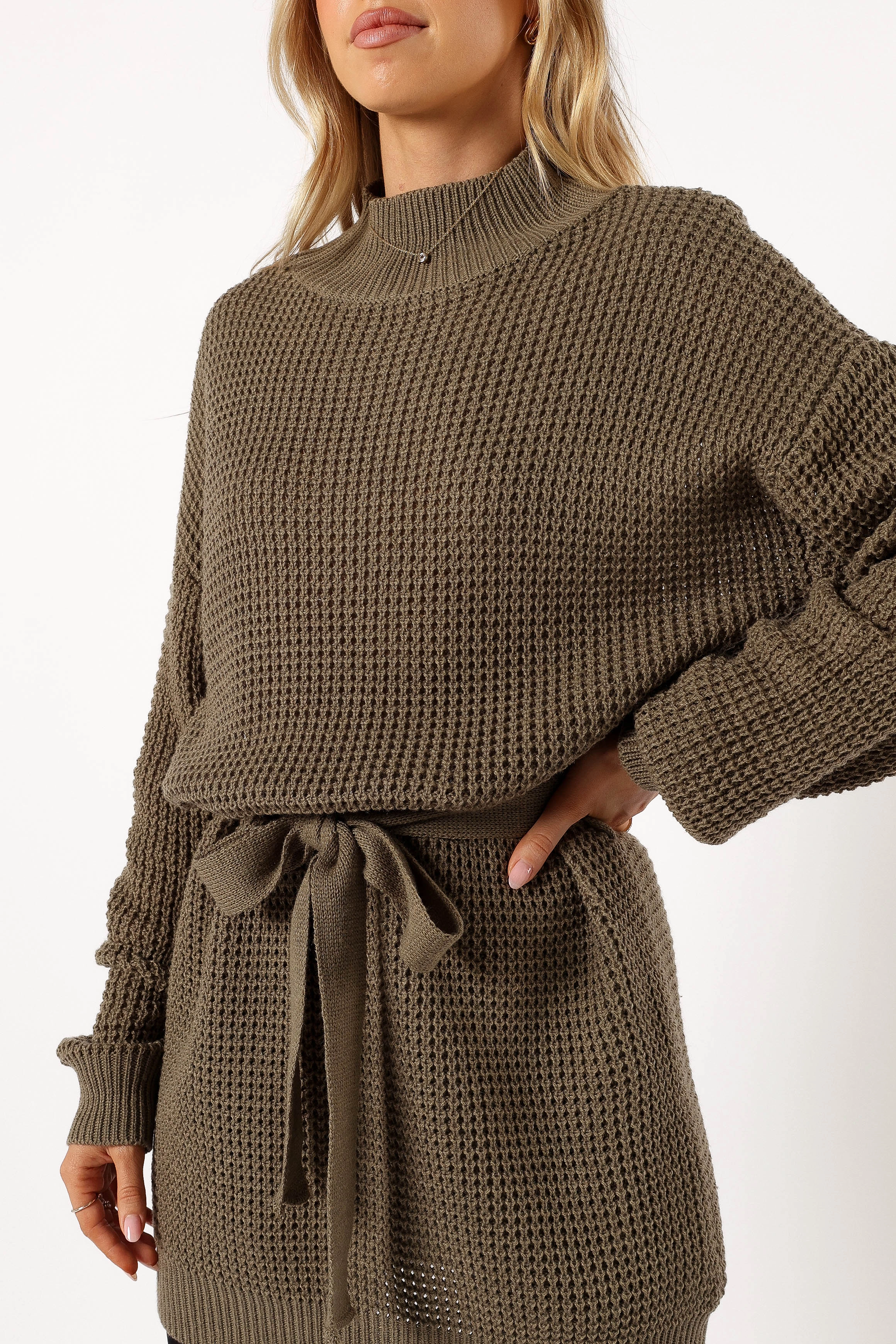 Cozette Longsleeve Mini Dress - Olive