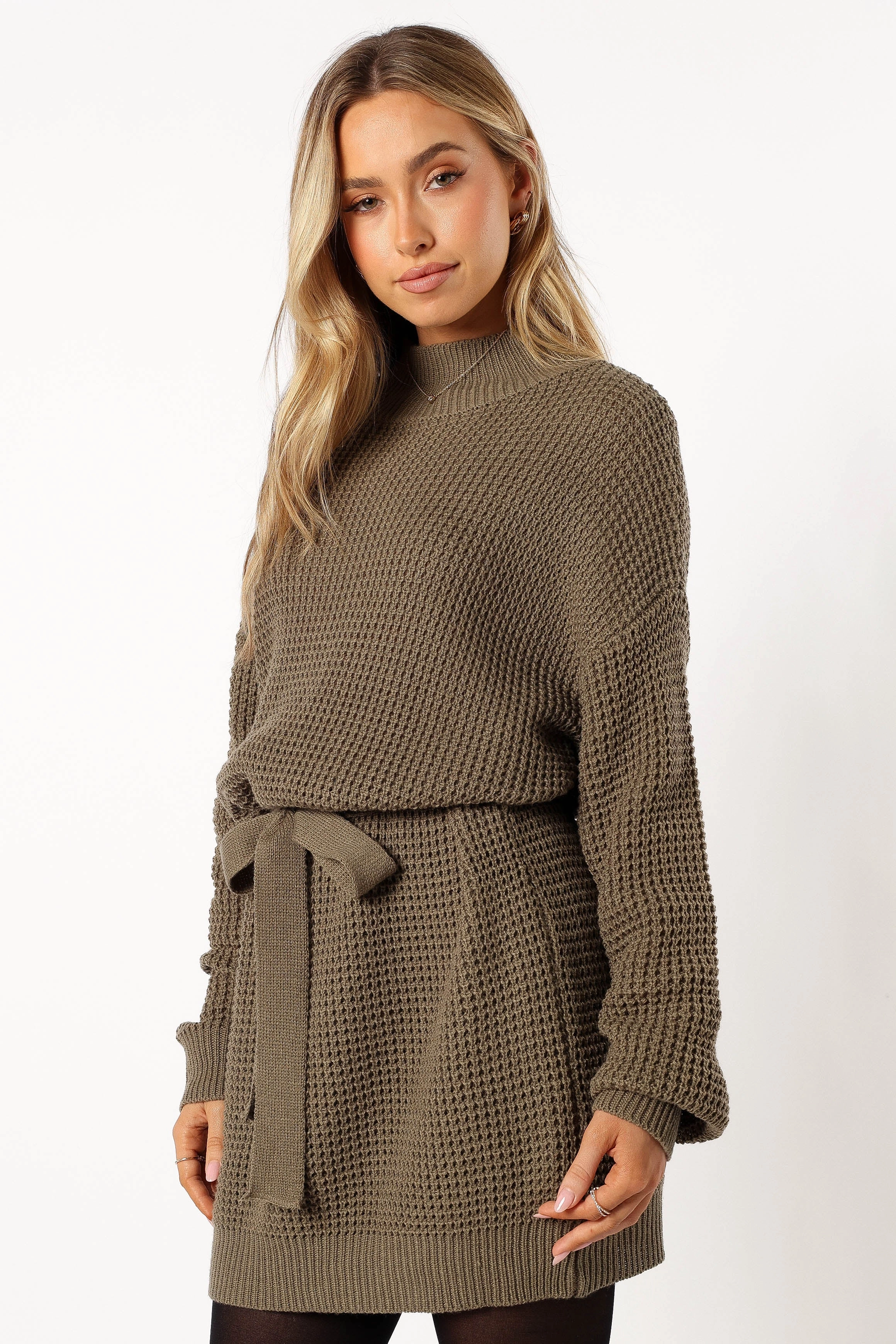 Cozette Longsleeve Mini Dress - Olive