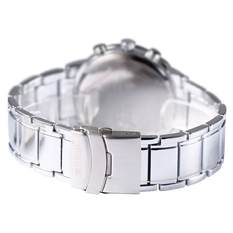 Curren Choronometer Quartz Stainless Steel Watch (Black 4.8cm Dial) - CUR121