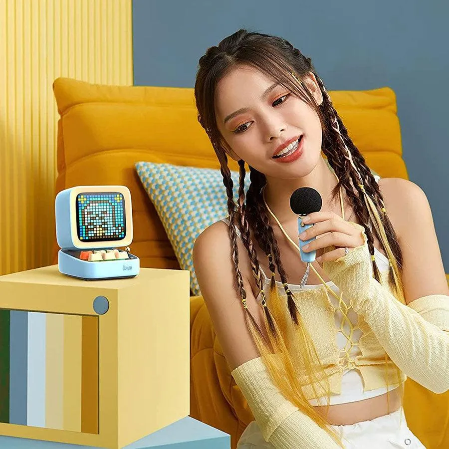 DIVOOM Ditoo Mic Pixel Art Speaker With Microphone Blue