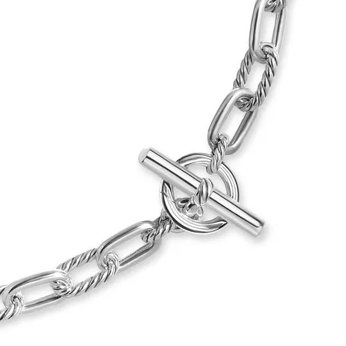 DY Madison Toggle Chain Necklace in Sterling Silver, 18"