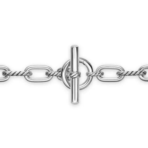DY Madison Toggle Chain Necklace in Sterling Silver, 18"