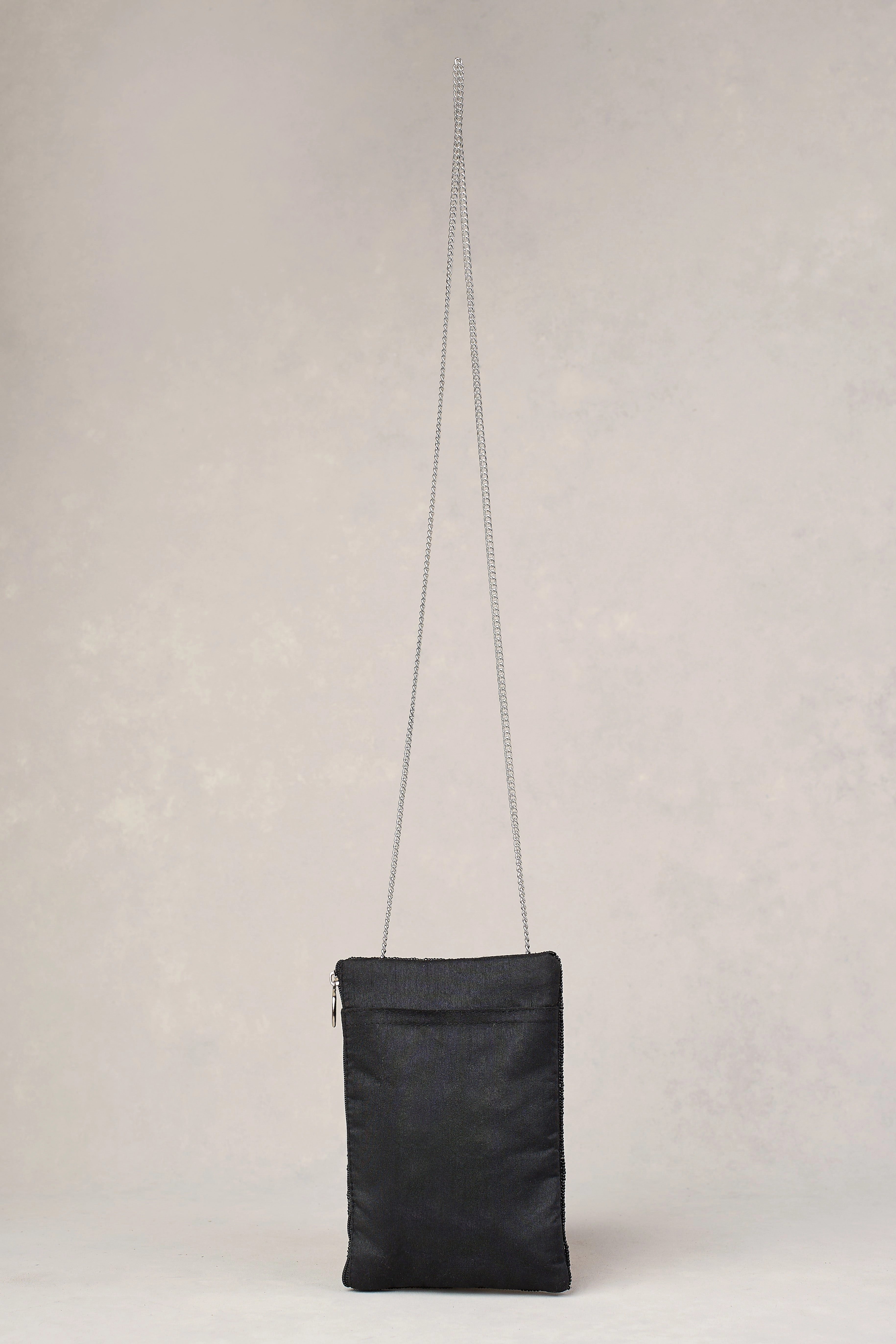 Eiffel Border Cos Bag - Black & White