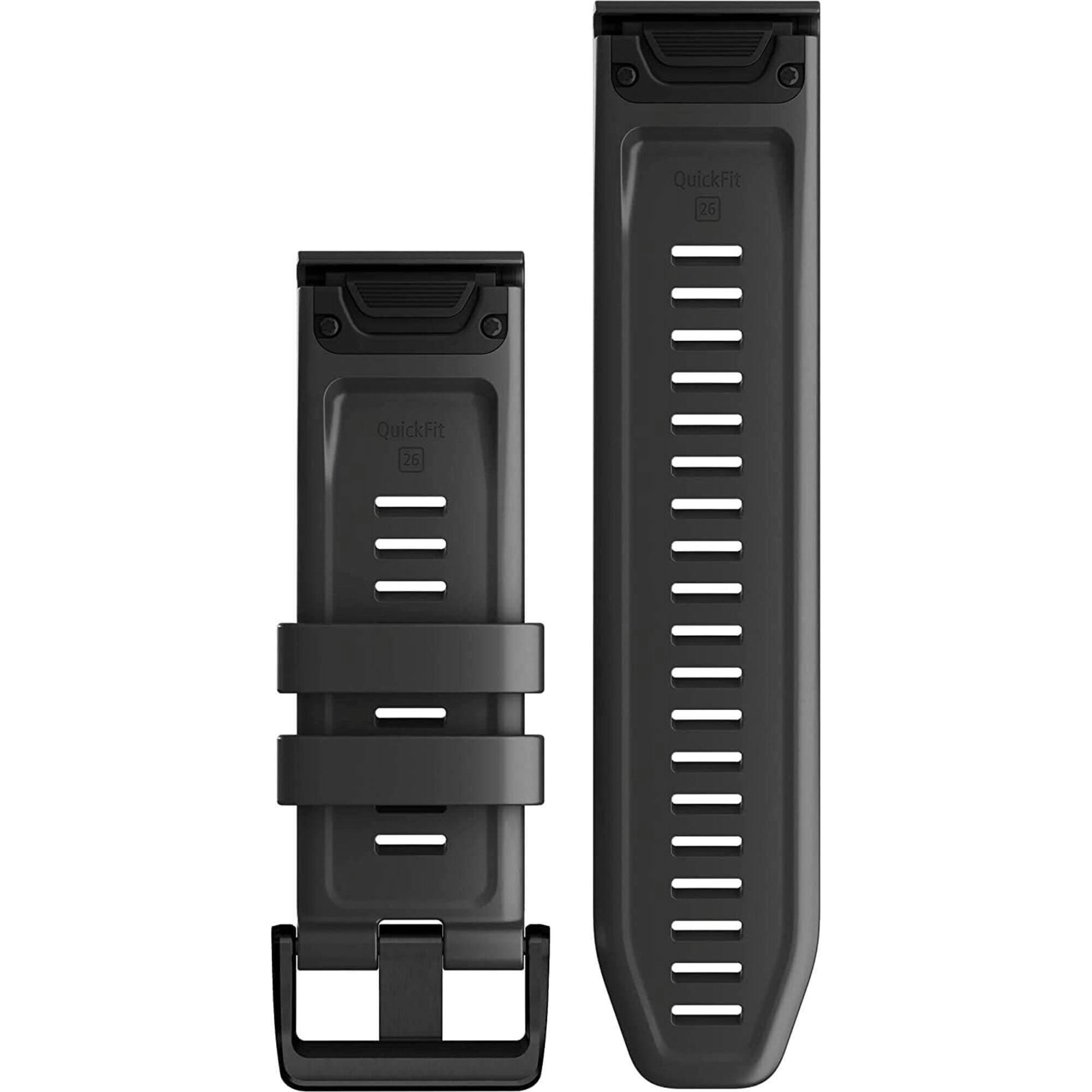 Garmin Watch Band - QuickFit Graphite Silicone Rubber Interchangable | 010-13117-01