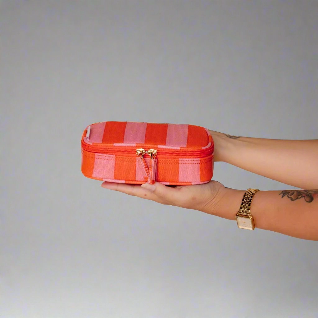 Handy Handle Case -- Pink and Red Stripe