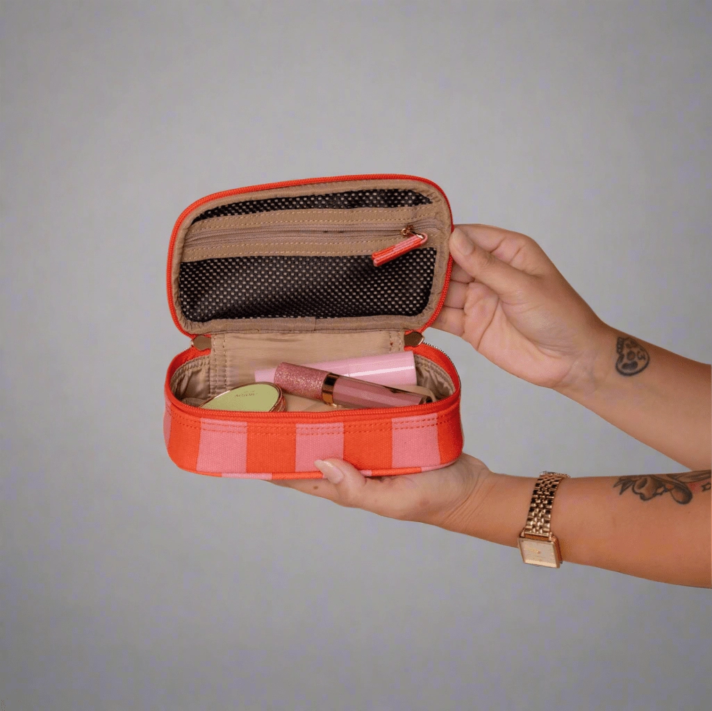Handy Handle Case -- Pink and Red Stripe