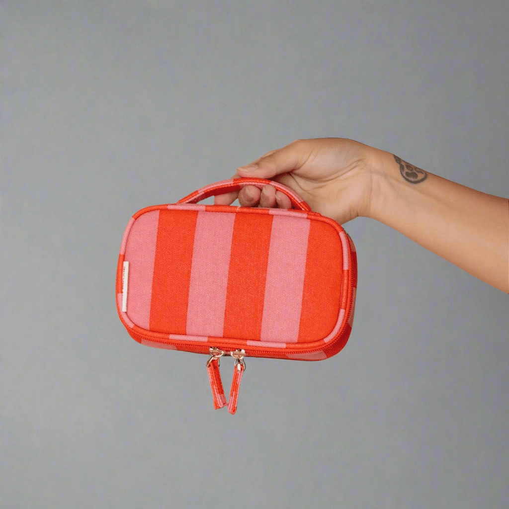 Handy Handle Case -- Pink and Red Stripe