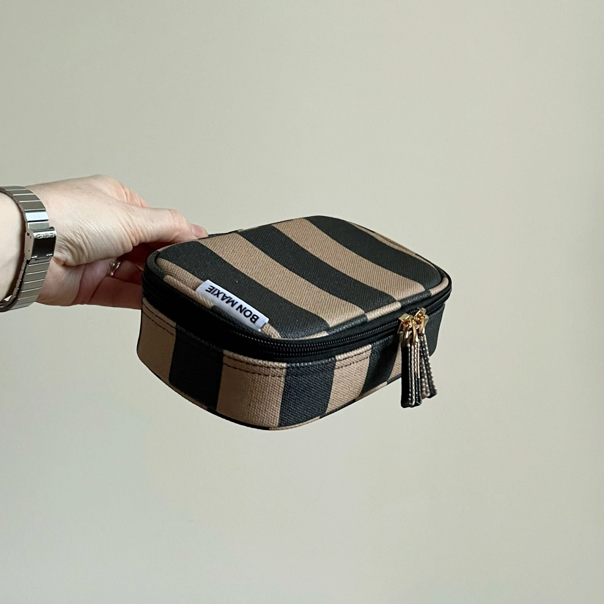 Handy Handle Case -- Tan and Black Stripe