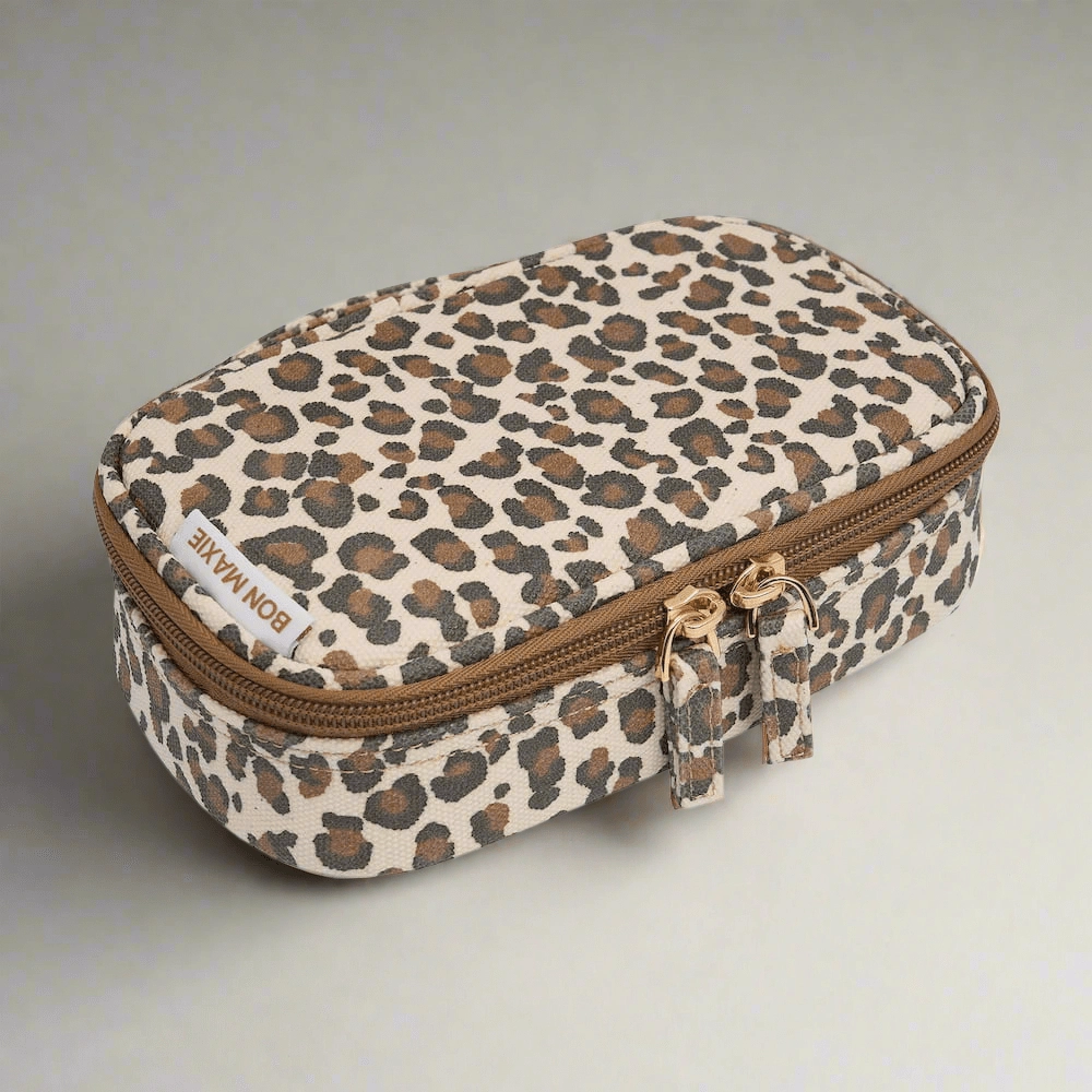 Handy Handle Case -- Tan Leopard