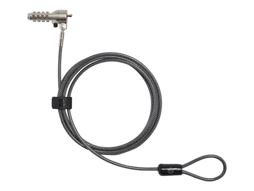 HP Essential - Security cable lock - 6 ft - for Elite Mobile Thin Client mt645 G7; ZBook Firefly 14 G9 Mobile Workstation 63B31AA