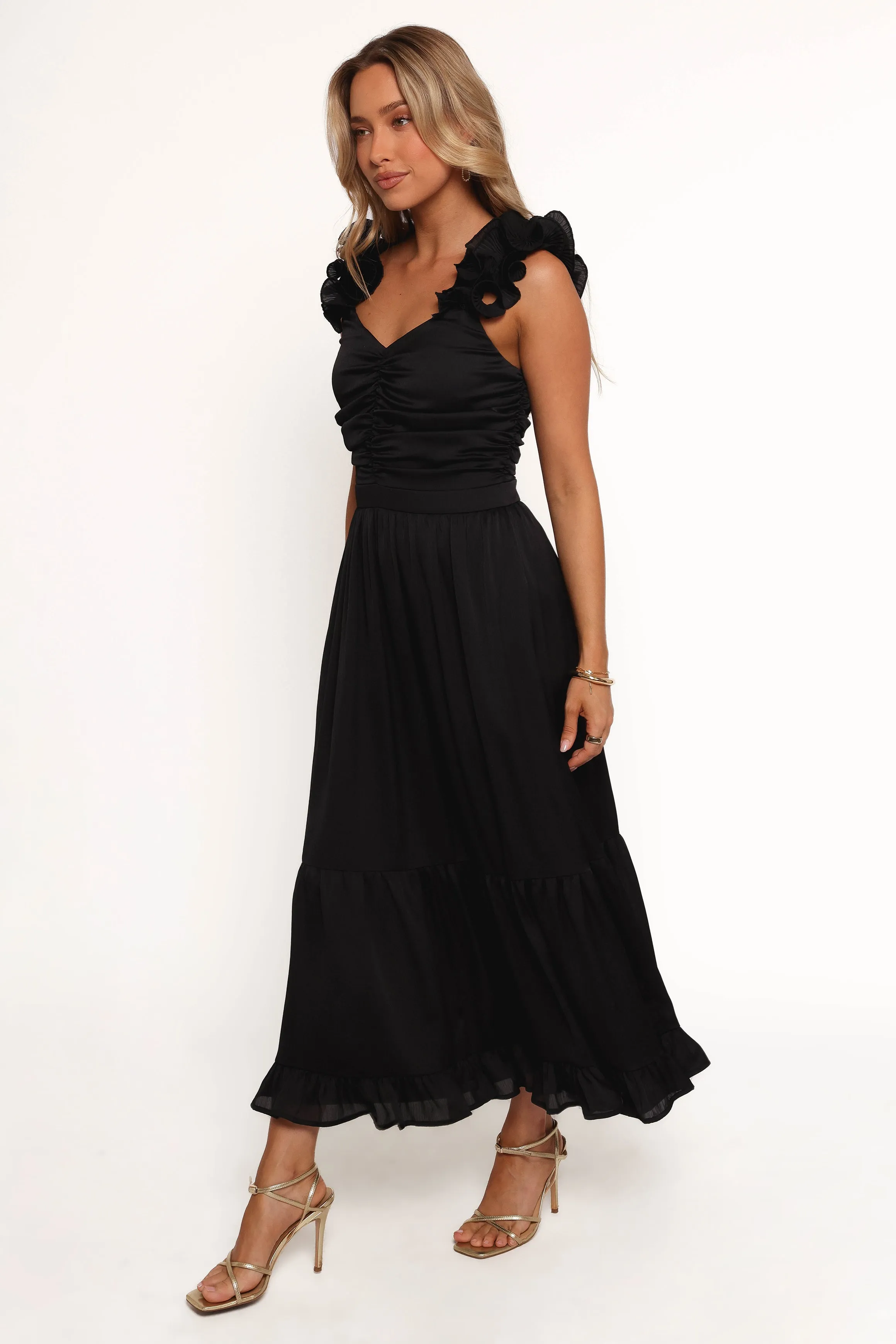 Inca Midi Dress - Black