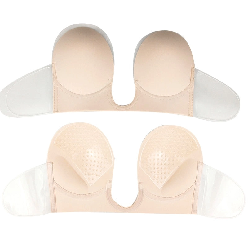 Invisible Push Up Bra Strapless Bras Formal Dress Wedding Evening Sticky Self-Adhesi