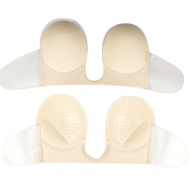 Invisible Push Up Bra Strapless Bras Formal Dress Wedding Evening Sticky Self-Adhesi