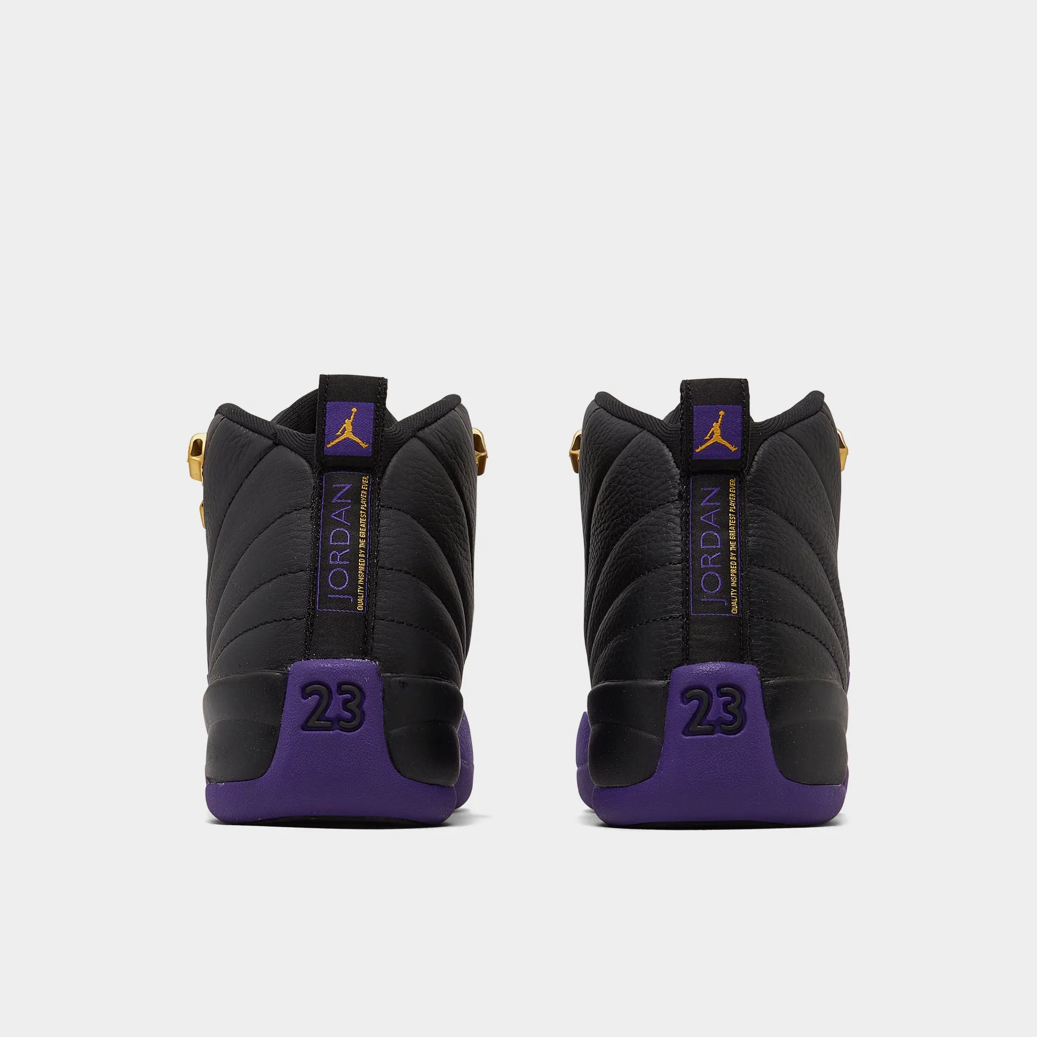 Jordan 12 Retro GS Black / Field Purple - Metallic Gold