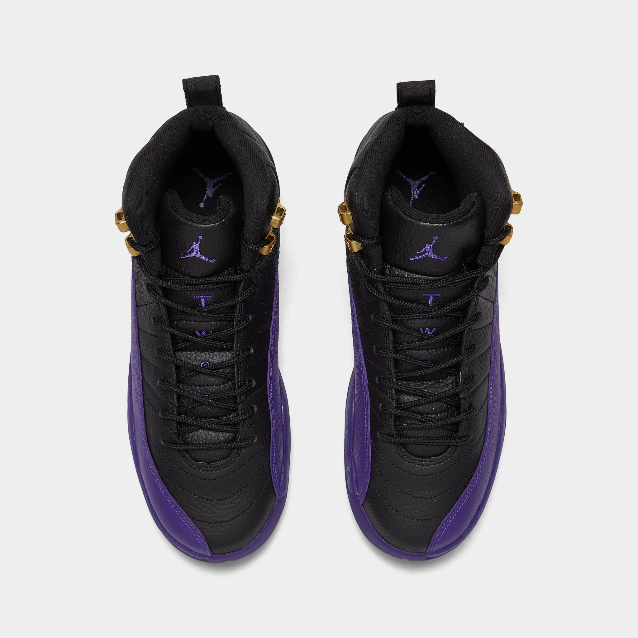 Jordan 12 Retro GS Black / Field Purple - Metallic Gold