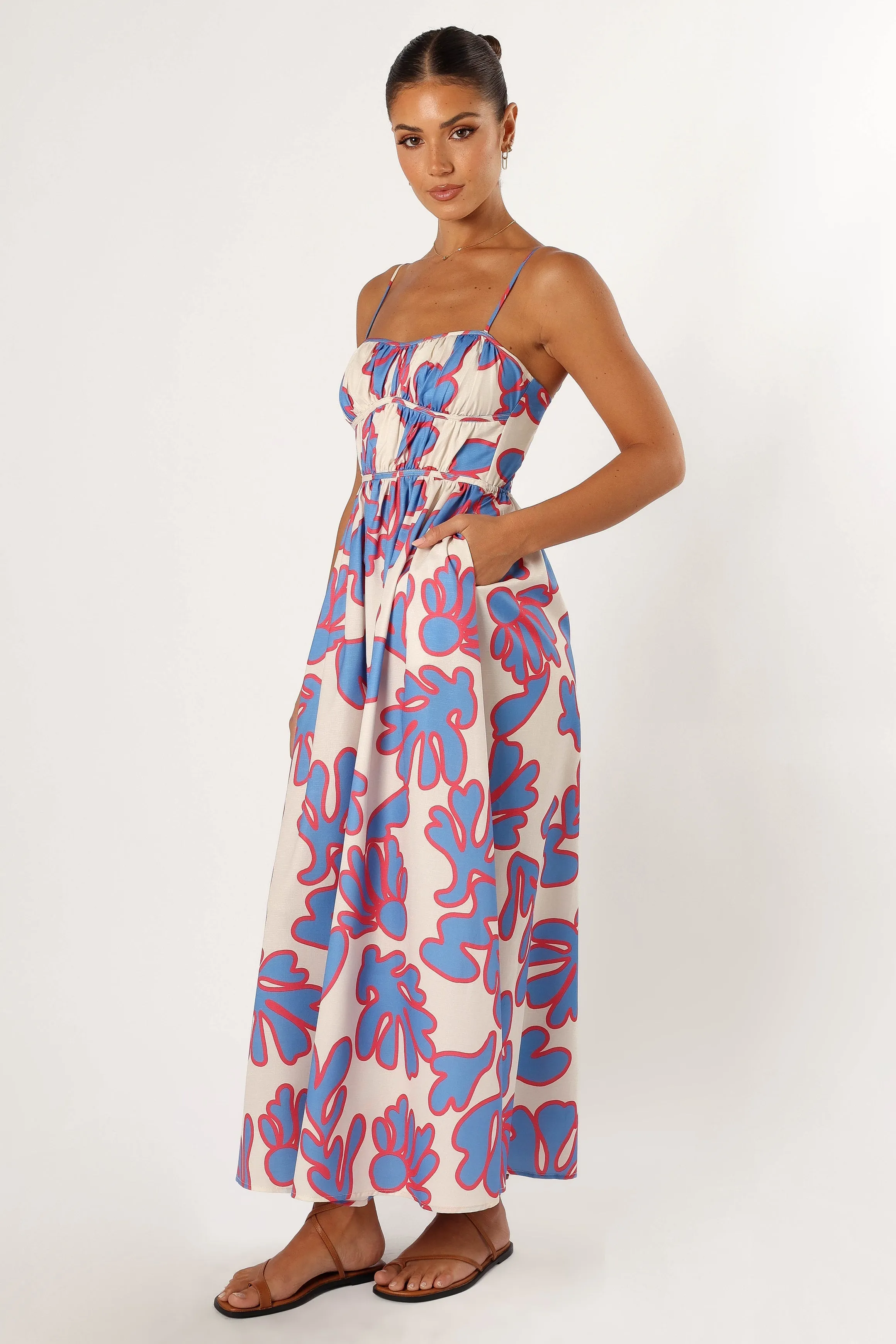 Kelani Aline Midi Dress - Flori Print