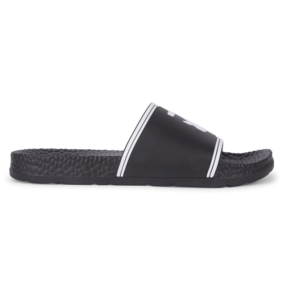 Leap7x By Liberty Mens LUCAS Black Bin Slippers