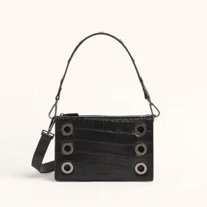 Montana Clutch | Evening Crocco/Gunmetal | Sml