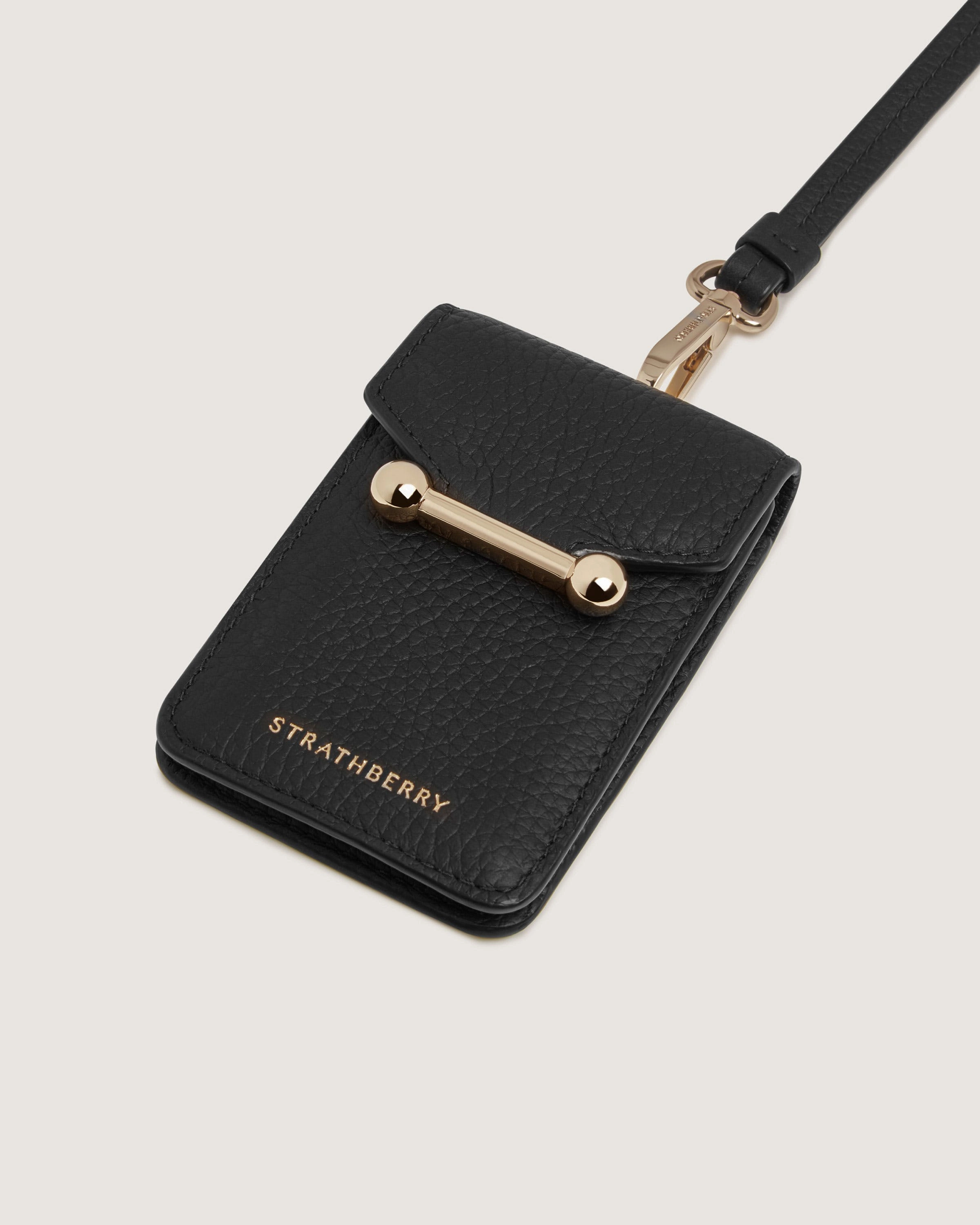 Mosaic Cardholder with Strap - Black
